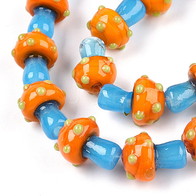 Handmade Lampwork Beads Strands LAMP-N024-09G-1