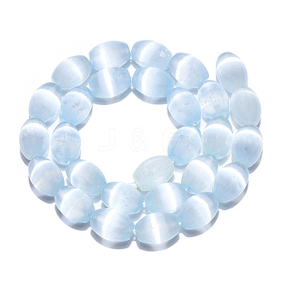 Dyed Natural Selenite Beads Strands G-T138-232D-1