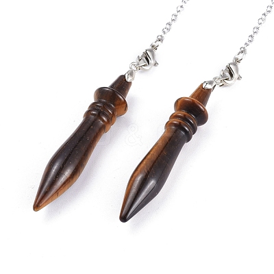 Natural Mixed Gemstone Pointed Dowsing Pendulums G-K305-C-P-1