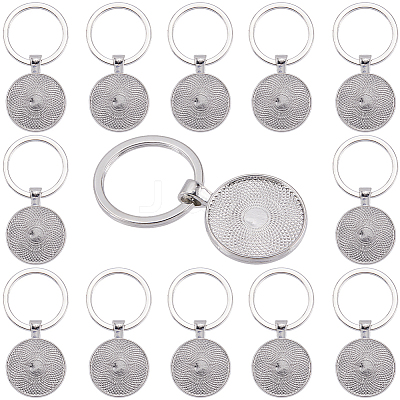 20Pcs Alloy Keychain Cabochon Settings FIND-SC0016-39-1
