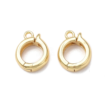 Rack Plating Brass Fold Over Clasps KK-E080-03G-1
