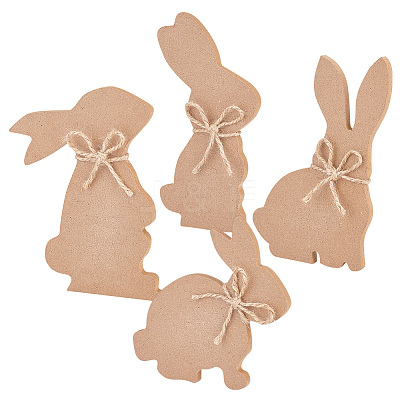 8 Sets 4 Style DIY Easter Wood Pendant Decorations DJEW-OC0001-42-1