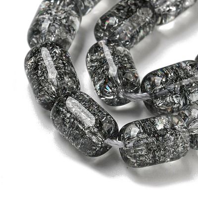 Transparent Crackle Glass Beads Strands X-GLAA-NH0001-04D-1