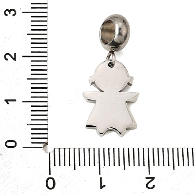 304 Stainless Steel European Dangle Charms STAS-O097-03B-1