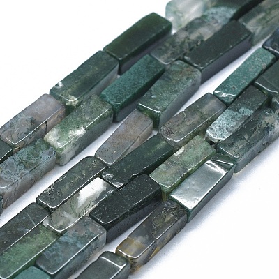 Natural Moss Agate Beads Strands G-F631-E06-1