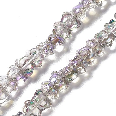 Electroplate Glass Beads Strands EGLA-L030-HR04-1