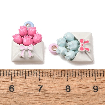 Alloy Enamel Pendants AL-CBA61EE-08-1