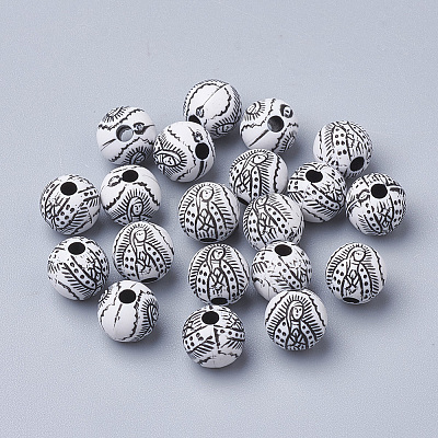 Craft Style Acrylic Beads X-MACR-Q226-05B-8mm-1