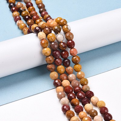 Natural Mookaite Beads Strands G-E571-18A-1