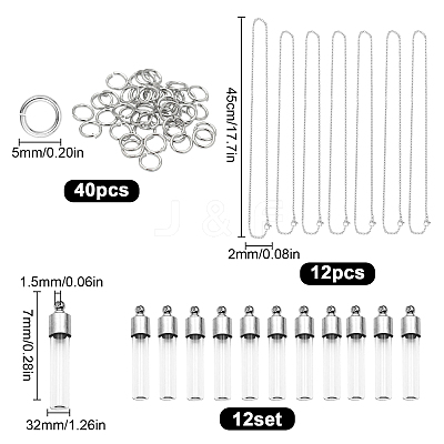 64Pcs DIY Necklaces Making Kit DIY-SC0017-12-1