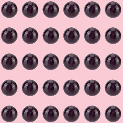 120Pcs Natural Amethyst Round Beads G-PA0001-16B-1