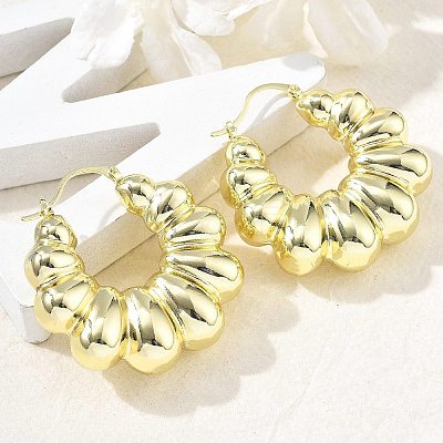 Brass Stud Earrings for Women EJEW-U035-06G-1