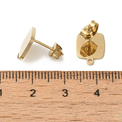 Ion Plating(IP) 304 Stainless Steel Stud Earring Findings X-STAS-I206-06G-1