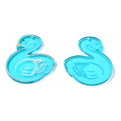Translucent Acrylic Pendants TACR-T021-46D-1