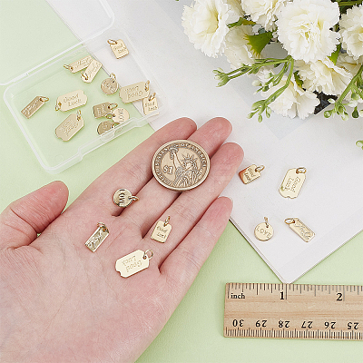 20Pcs 4 Styles Brass Charms KK-ME0001-39-1