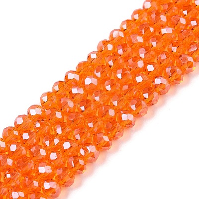 Electroplate Glass Beads Strands EGLA-A044-T4mm-A25-1