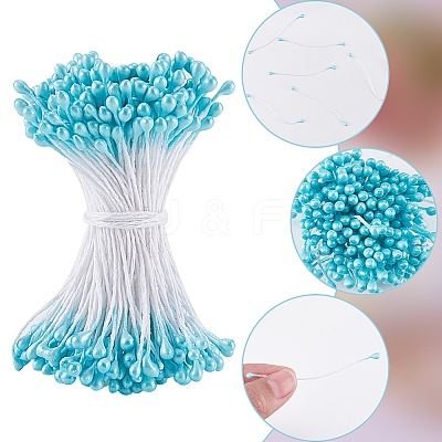 Cotton with Gypsum Artificial Flower Core for Hairpin Accessories DIY-WH20001-21B-1