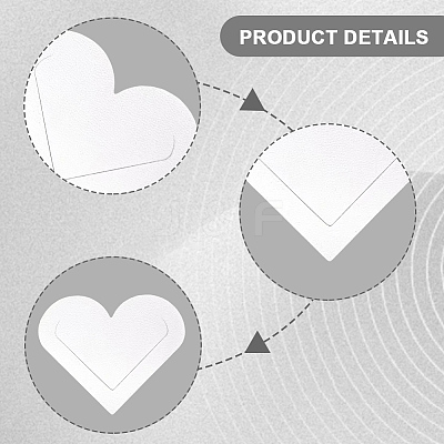10Pcs PU Leather Heart Corner Protectors AJEW-CL0001-17B-1