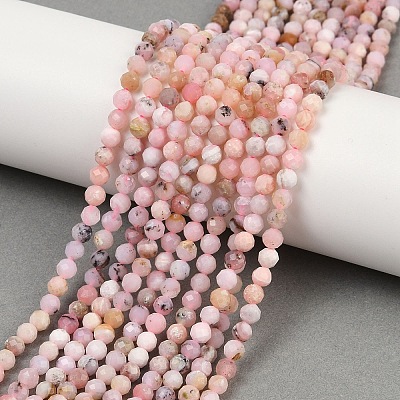 Natural Pink Opal Beads Strands G-M092-D02-02-1