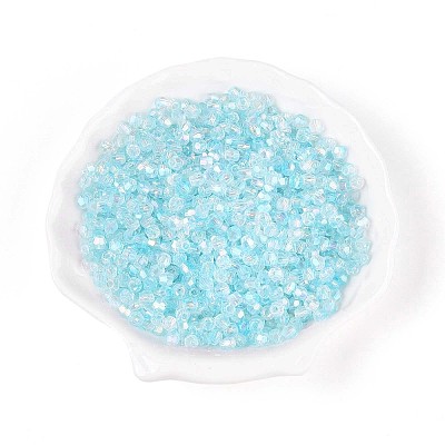 Transparent Spray Painted Glass Beads X1-EGLA-N018-4mm-06-1