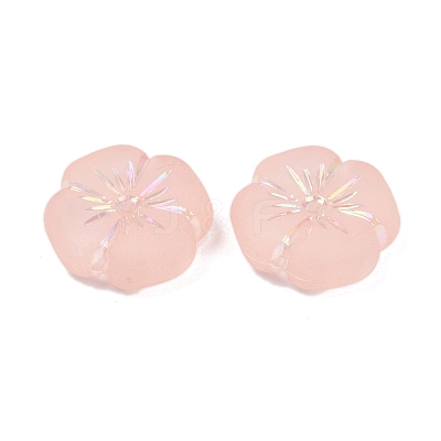 Frosted Transparent Acrylic Beads X1-OACR-P029-19B-02-1