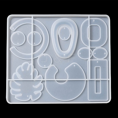 Mixed Shape Pendant & Links Silicone Molds DIY-YW0006-69-1