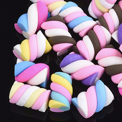 Handmade Polymer Clay Beads CLAY-S091-04-1