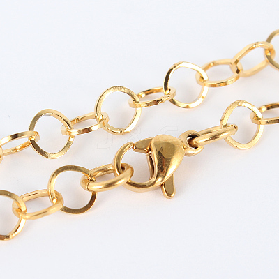 304 Stainless Steel Cable Chain Necklaces MAK-N016-04G-1