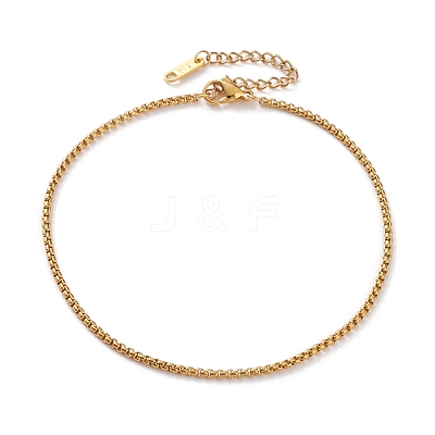 PVD Vacuum Plating 304 Stainless Steel Box Chain Bracelets BJEW-JB05795-1