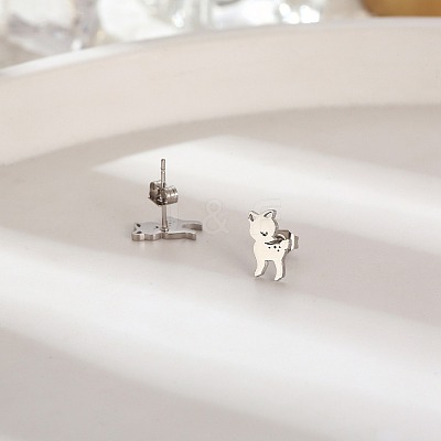 Non-Tarnish 304 Stainless Steel Stud Earrings for Women DL2638-2-1