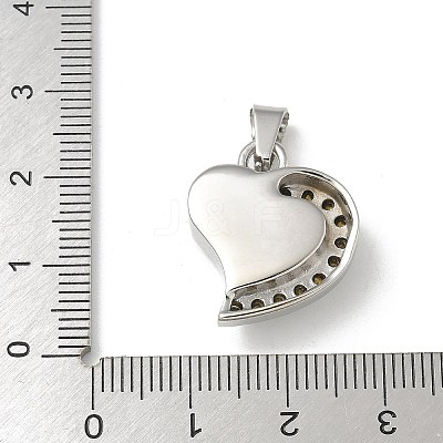 304 Stainless Steel Rhinestone Pendants LS-STAS-R139-02P-1