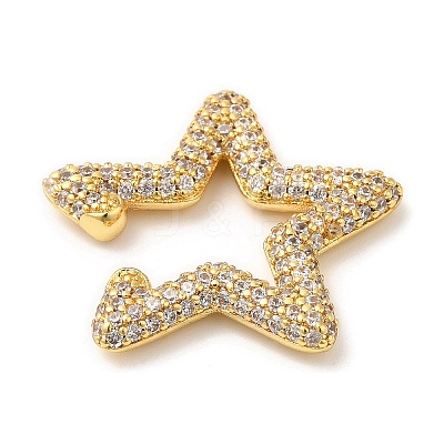 Crystal Rhinestone Star Cuff Earrings EJEW-D059-06G-02-1