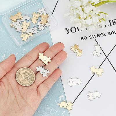 20Pcs 2 Color 201 Stainless Steel Links/Connectors STAS-DC0005-53-1