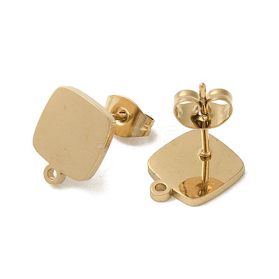 Ion Plating(IP) 304 Stainless Steel Stud Earring Findings X-STAS-I206-06G-1