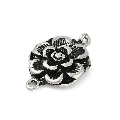 304 Stainless Steel Flower Connector Charms STAS-F310-25AS-1