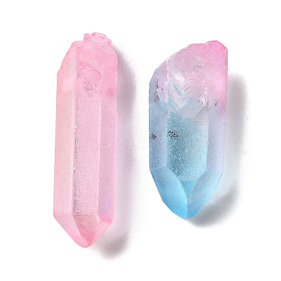 Electroplated Natural Quartz Pendants G-XCP0001-05-1