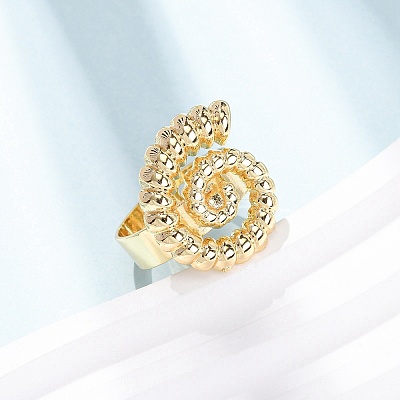Ocean Brass Cuff Open Rings RJEW-Z129-01G-04-1