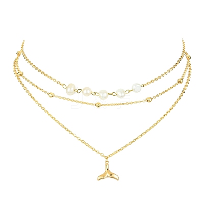 3 Layered Necklaces NJEW-JN02560-1