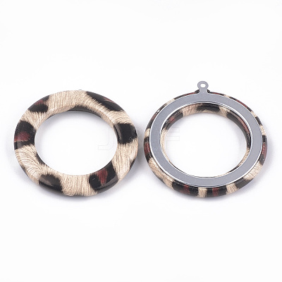 Imitation Leather Pendants WOVE-S118-08F-1