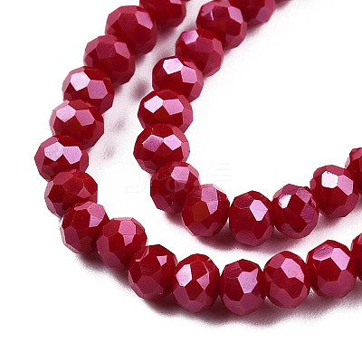 Electroplate Glass Beads Strands EGLA-A034-P10mm-A22-1