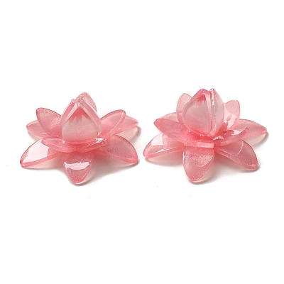 Flower Opaque Acrylic Beads SACR-C002-35-1