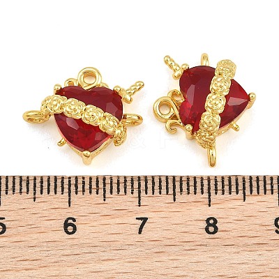 Brass & Faceted Glass Connector Charms GL-CBA96FD-03B-G-1