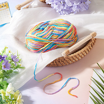 Polyester Fibers Knitting Yarn DIY-TADJ0002-005B-1