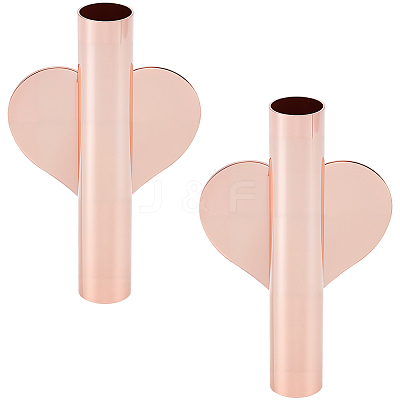 2Pcs Heart Wall Mounted Flower Tube FIND-GF0008-61RG-1