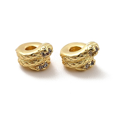 Rack Plating Brass Micro Pave Cubic Zirconia Beads KK-C010-20G-1