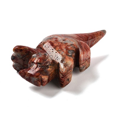 Natural Crazy Agate Carved Healing Rhinoceros Figurines DJEW-P016-01G-1