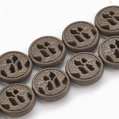 Electroplate Non-magnetic Synthetic Hematite Beads Strands G-N0322-04H-1