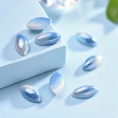 Opaque Glass Cabochons GGLA-S038-03I-5x10-1