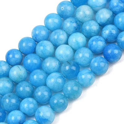 Natural Dyed White Jade Beads Strands GG-CBAEB22-B01-8mm-07-1