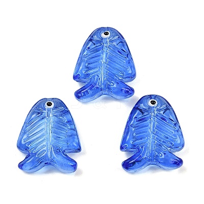 Transparent Glass Enamel Beads LAMP-U004-06O-1